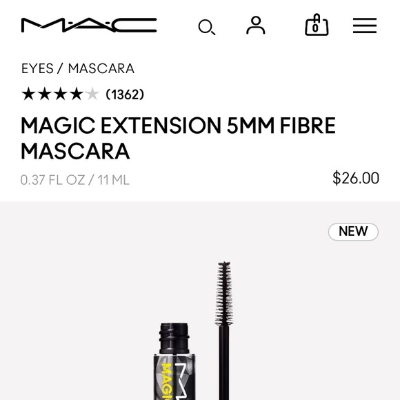 x1 MAC MAGIC EXTENSION 5MM FIBRE MASCARA BRAND NEW BOXED - Picture 2 of 6